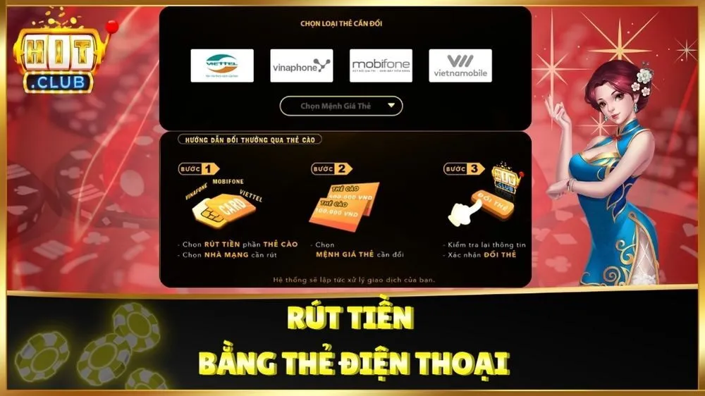 Rút tiền bằng thẻ điện thoại
